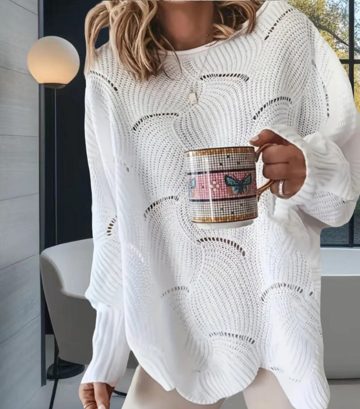 TOP TRICOT MOTIF OUVERT