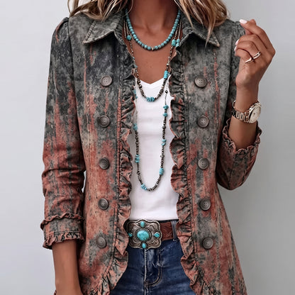 VESTE BRODÉE VOLANTS BOHÈME