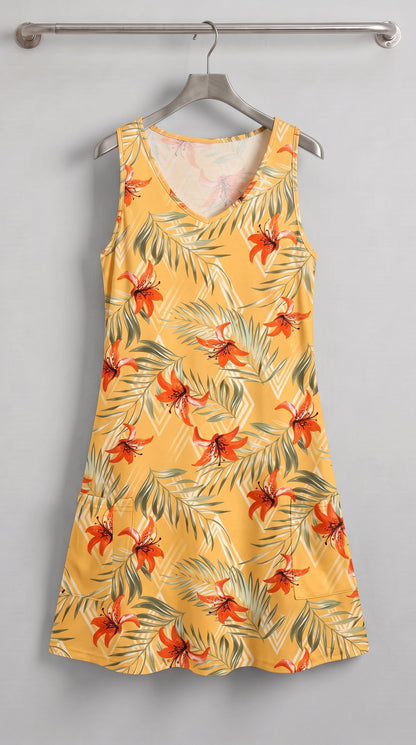 ROBE ESTIVALE IMPRIME EXOTIQUE
