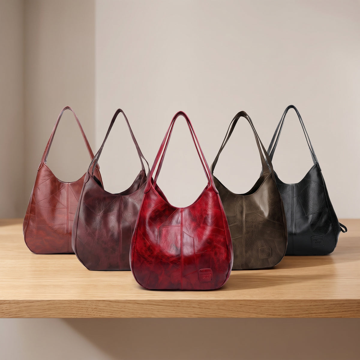 SAC HOBO CUIR PATCHWORK