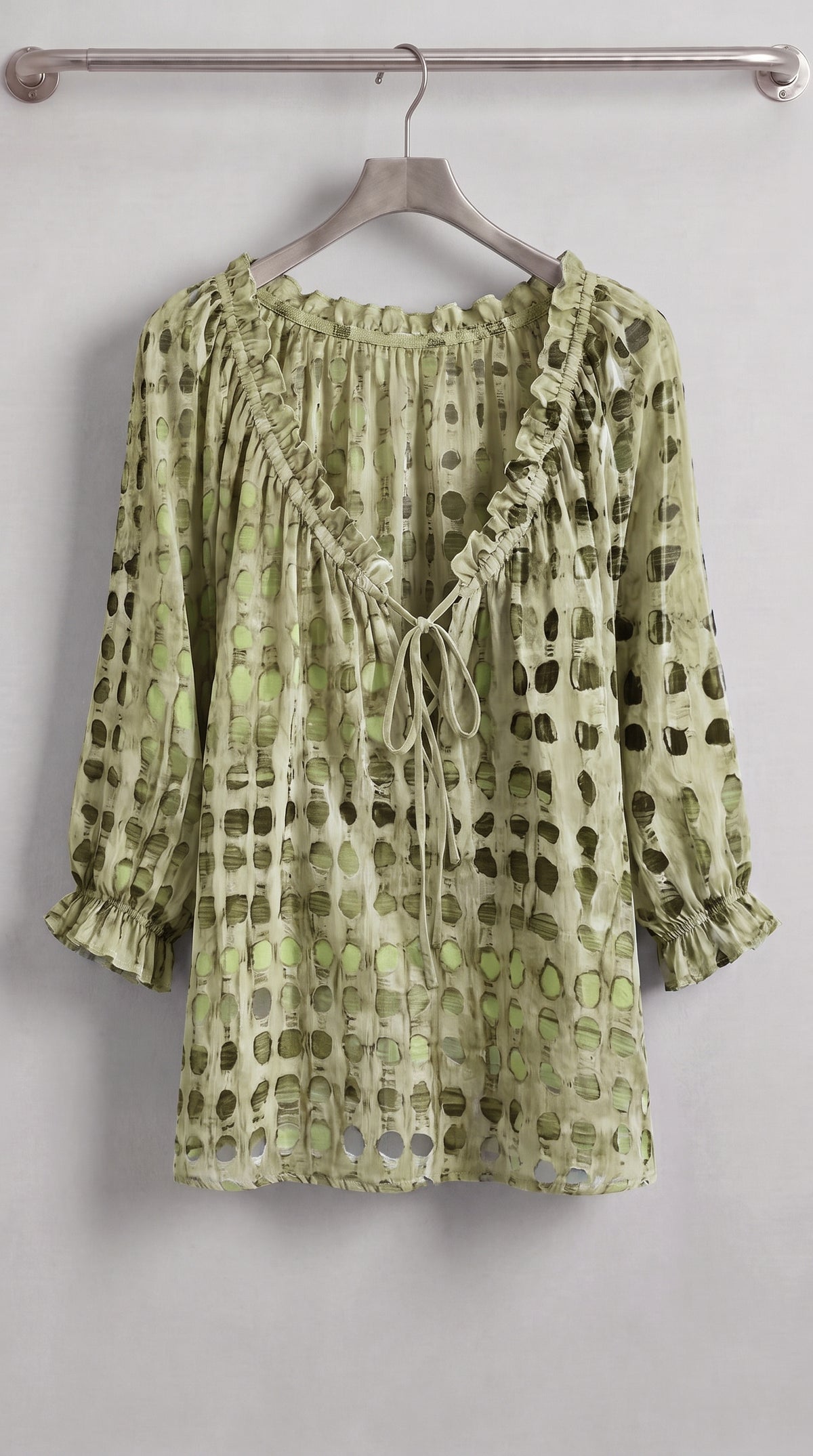 CHEMISE BOHEME IMPRIMEE A VOLANTS