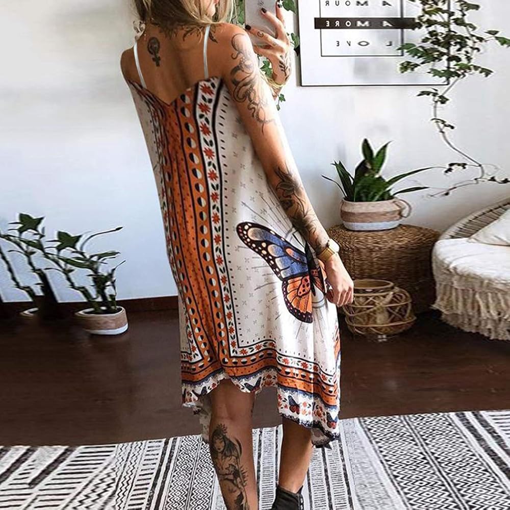 Robe asymétrique  imprimée pour femme